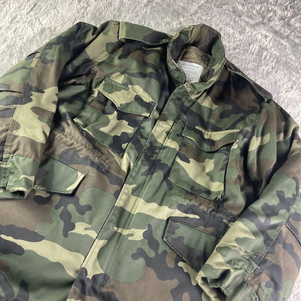 Vintage Winchester Cold Weather Coat Jacket Medium Woodland Camouflage Camo Hunt
